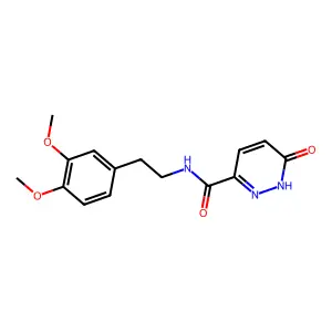 N-(3,4-dimethoxyphenethyl)-6-oxo-1,6-dihydropyridazine-3-carboxamide structure