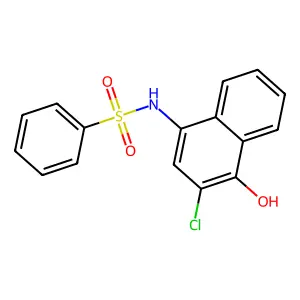 N-(3-chloro-4-hydroxynaphthalen-1-yl)benzenesulfonamide structure