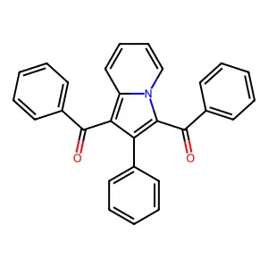 (2-Phenylindolizine-1,3-diyl)bis(phenylmethanone) structure