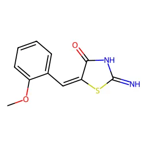 2-Amino-5-[(2-methoxyphenyl)methylidene]-1,3-thiazol-4-one structure