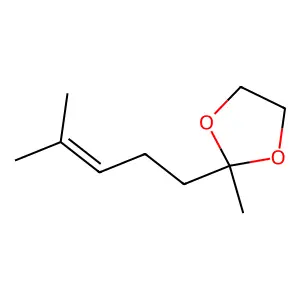 2-Methyl-2-(4-methylpent-3-enyl)-1,3-dioxolane structure