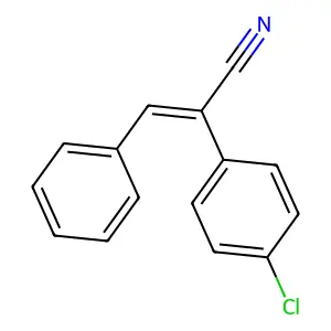 (E)-2-(4-氯苯基)-3-苯基丙烯腈 structure