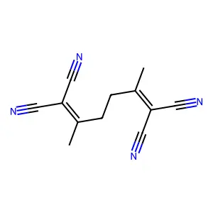 1,5-Hexadiene-1,1,6,6-tetracarbonitrile, 2,5-dimethyl- structure