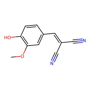 4-羟基-3-甲氧基苯亚甲基丙二腈 structure