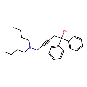 5-(Dibutylamino)-1,1-diphenylpent-3-yn-1-ol structure