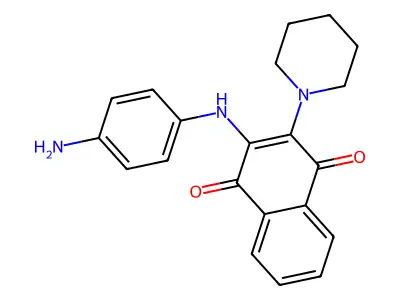 2-(4-Aminoanilino)-3-piperidin-1-ylnaphthalene-1,4-dione structure