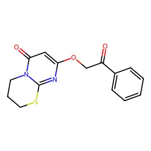 8-phenacyloxy-3,4-dihydro-2H-pyrimido[2,1-b][1,3]thiazin-6-one structure