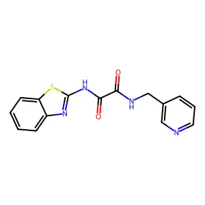 N'-(1,3-benzothiazol-2-yl)-N-(pyridin-3-ylmethyl)oxamide structure