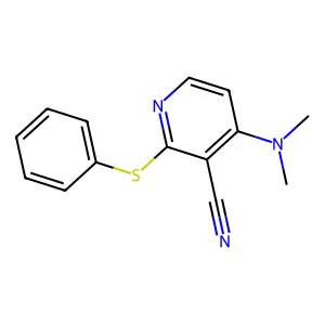 4-(Dimethylamino)-2-phenylsulfanylpyridine-3-carbonitrile structure
