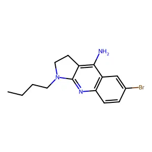 6-Bromo-1-butyl-2,3-dihydropyrrolo[2,3-b]quinolin-4-amine structure