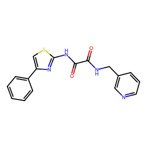 N'-(4-phenyl-1,3-thiazol-2-yl)-N-(pyridin-3-ylmethyl)oxamide structure