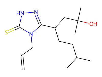 4-(4-Allyl-5-mercapto-4H-[1,2,4]triazol-3-yl)-2,7-dimethyl-octan-2-ol structure