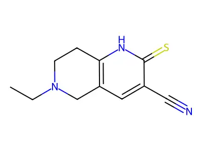 6-Ethyl-2-thioxo-1,2,5,6,7,8-hexahydro[1,6]naphthyridine-3-carbonitrile structure
