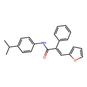 (E)-3-(furan-2-yl)-2-phenyl-N-(4-propan-2-ylphenyl)prop-2-enamide structure