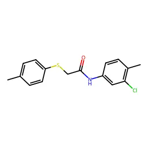 N-(3-chloro-4-methylphenyl)-2-(4-methylphenyl)sulfanylacetamide structure