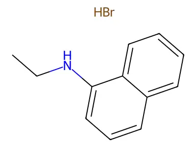 Ethyl(naphthalen-1-yl)azanium;bromide structure