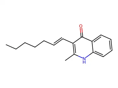 3-hept-1-enyl-2-methyl-1H-quinolin-4-one structure