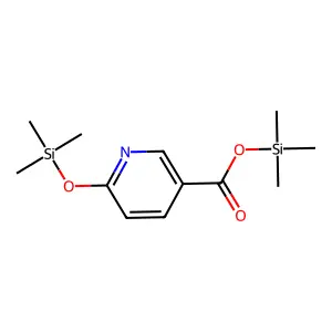 3-Pyridinecarboxylic acid, 6-[(trimethylsilyl)oxy]-, trimethylsilyl ester structure