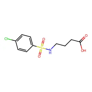 4-{[(4-Chlorophenyl)sulfonyl]amino}butanoic acid structure
