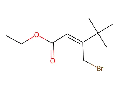 2-Pentenoic acid, 3-(bromomethyl)-4,4-dimethyl-, ethyl ester, (Z)- structure