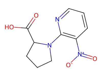 1-(3-nitropyridin-2-yl)pyrrolidine-2-carboxylic Acid structure