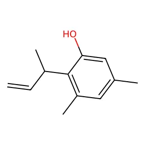 2-(But-3-en-2-yl)-3,5-dimethylphenol structure