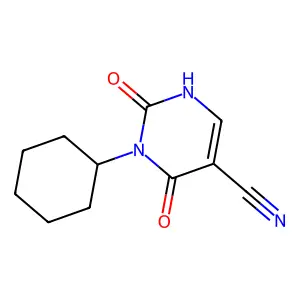 3-cyclohexyl-2,4-dioxo-1H-pyrimidine-5-carbonitrile structure