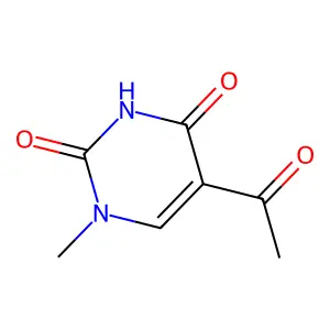 5-acetyl-1-methyl-2,4(1H,3H)-pyrimidinedione structure
