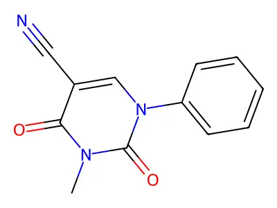3-Methyl-2,4-dioxo-1-phenyl-1,2,3,4-tetrahydropyrimidine-5-carbonitrile structure