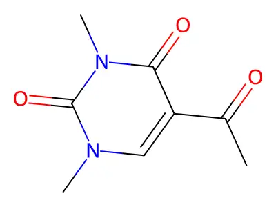 5-acetyl-1,3-dimethyl-2,4(1H,3H)-pyrimidinedione structure
