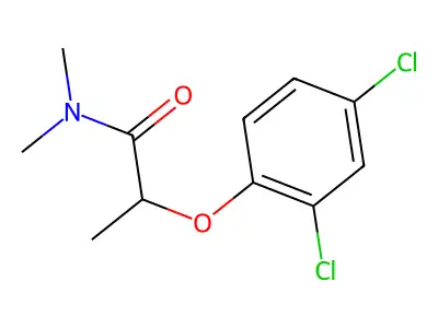 2-(2,4-dichlorophenoxy)-N,N-dimethylpropanamide structure