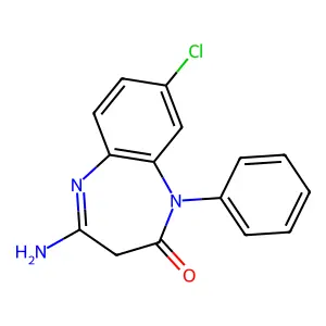 2H-(1,5)-Benzodiazepin-2-one, 1,3-dihydro-4-amino-8-chloro-1-phenyl- structure