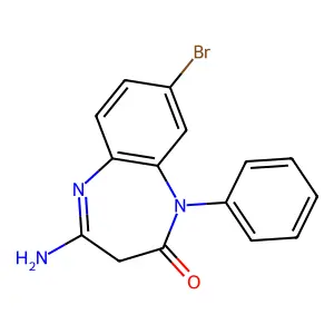2H-1,5-Benzodiazepin-2-one, 1,3-dihydro-4-amino-8-bromo-1-phenyl- structure