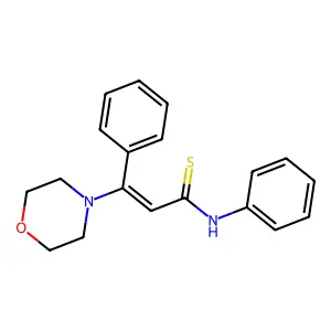 (Z)-3-morpholin-4-yl-N,3-diphenylprop-2-enethioamide structure