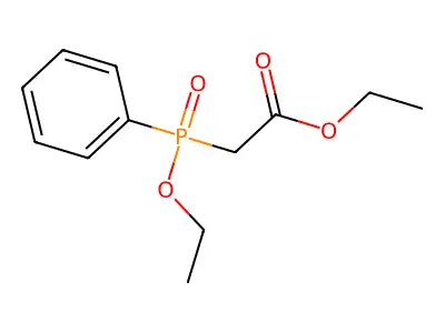 Acetic acid, (ethoxyphenylphosphinyl)-, ethyl ester structure