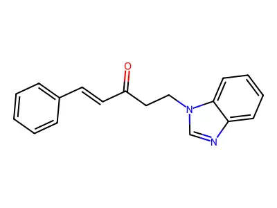 5-(Benzimidazol-1-yl)-1-phenylpent-1-en-3-one structure