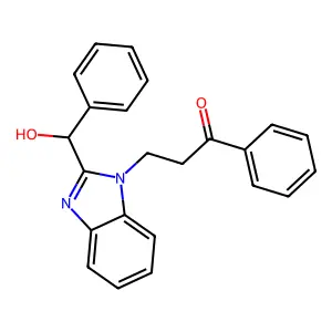 3-[2-[Hydroxy(phenyl)methyl]benzimidazol-1-yl]-1-phenylpropan-1-one structure