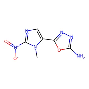 5-(1-Methyl-2-nitro-1H-imidazol-5-yl)-1,3,4-oxadiazol-2-amine structure
