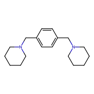 Piperidine, 1,1'-[1,4-phenylenebis(methylene)]bis- structure