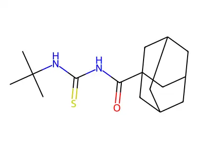 N-(tert-butylcarbamothioyl)adamantane-1-carboxamide structure