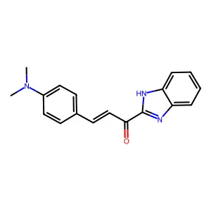 2-Propen-1-one, 1-(1H-benzimidazol-2-yl)-3-(4-(dimethylamino)phenyl)- structure