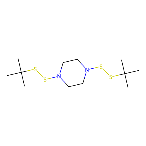1,4-Bis(tert-butyldithio)piperazine structure