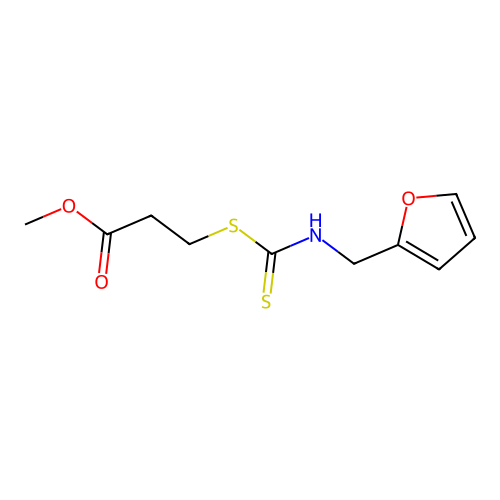 Methyl 3-(furan-2-ylmethylcarbamothioylsulfanyl)propanoate structure
