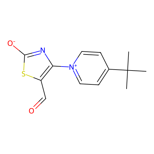 4-(4-Tert-butylpyridinium-1-yl)-5-formyl-2-oxo-1,3-thiazol-3-ide structure