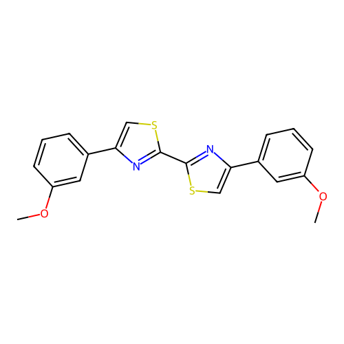 4,4'-Bis(3-methoxyphenyl)-2,2'-bithiazole structure
