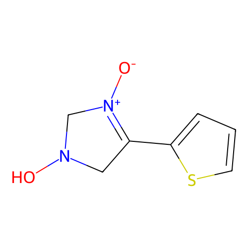 4-(thiophen-2-yl)-2,5-dihydro-1H-imidazol-1-ol 3-oxide structure