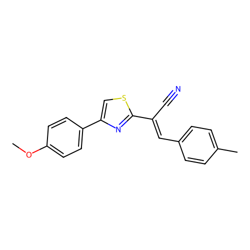 2-(4-(4-Methoxy-phenyl)-thiazol-2-YL)-3-P-tolyl-acrylonitrile structure