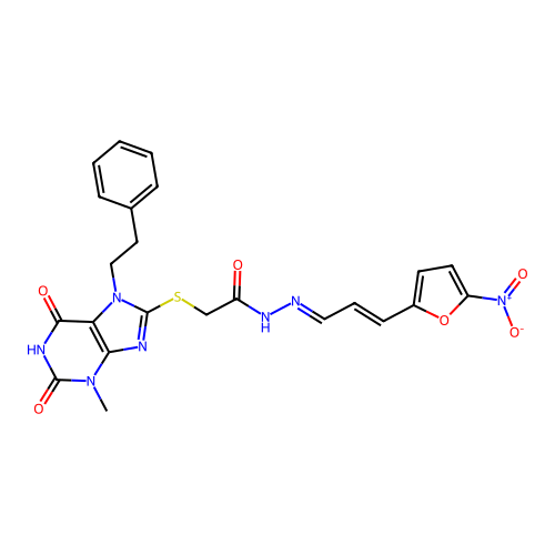 C23H21N7O6S structure
