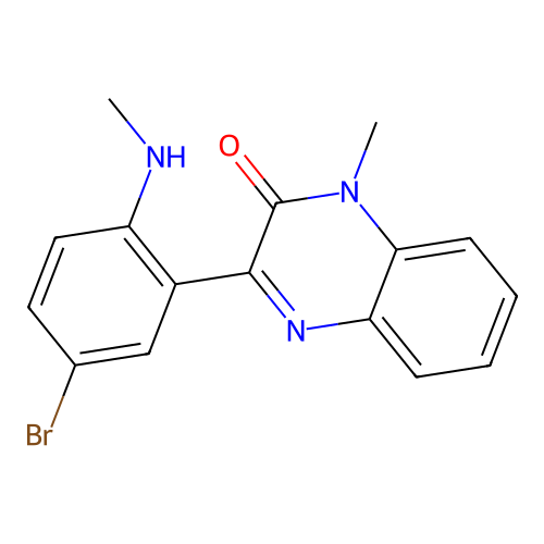 3-(5-bromo-2-(methylamino)phenyl)-1-methylquinoxalin-2(1H)-one structure