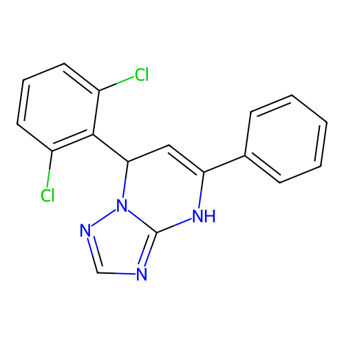 7-(2,6-Dichlorophenyl)-5-phenyl-4,7-dihydro-[1,2,4]triazolo[1,5-a]pyrimidine structure